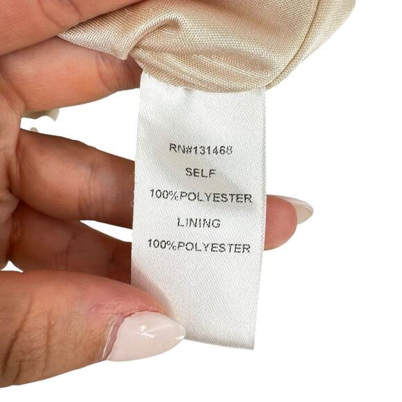 Karlie Sequin Gold Glitter Stripe Faux Wrap V-neck Mini Party Dress - Picture 15 of 16